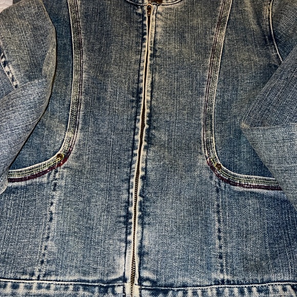 Lady Enyce vintage zip up jean jacket - Picture 6 of 9